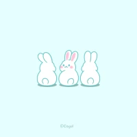 카카오톡 테마 - 토토실 토끼_베이비블루 (카톡테마)